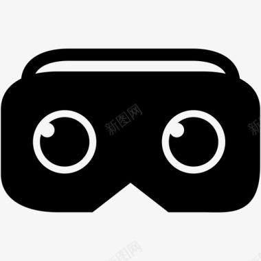 虚拟现实纸板护目镜眼睛图标图标