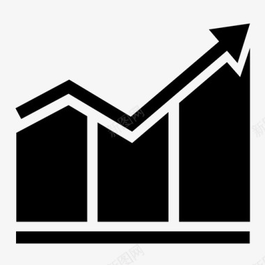 股票增长率分析条形图分析仪表板图标图标