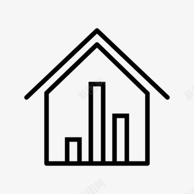 房地产统计图表报告图标图标