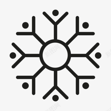 冬天雪花水晶雪球图标图标