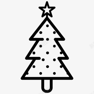 圣诞树球茎圣诞装饰品图标图标