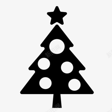 圣诞树装饰树叶图标图标