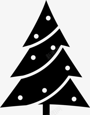 圣诞树松树冬天图标图标
