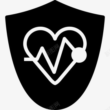 心脏保护医疗保健脉搏图标图标