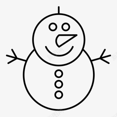 彩绘圣诞雪人雪人圣诞节圣诞装饰图标图标