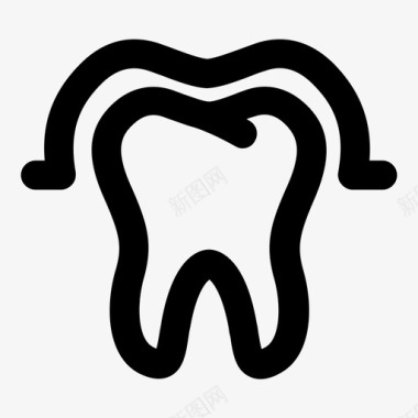 牙齿保护牙齿珐琅质图标图标