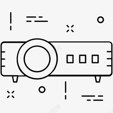 电影放映机投影仪电子产品电影放映机图标图标