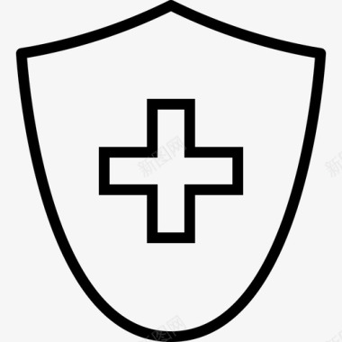 盾牌健康保护医疗盾牌图标图标