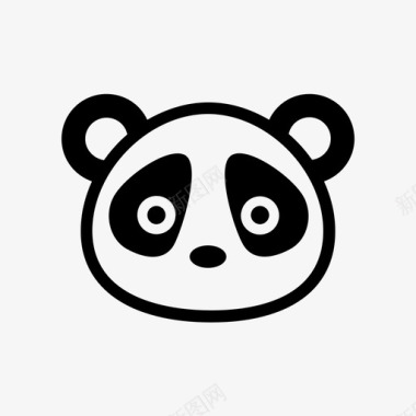 熊猫脸熊猫动物熊图标图标
