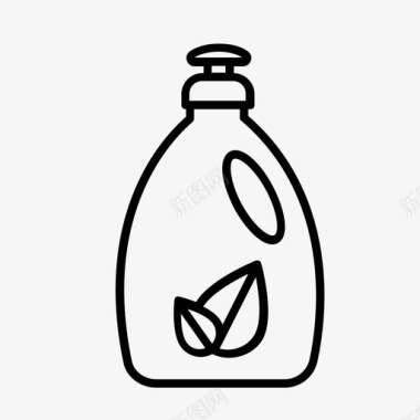 有机洗涤剂清洁剂清洁用品图标图标