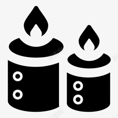 蜡烛气氛装饰图标图标