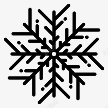 冬天雪花圣诞节装饰图标图标