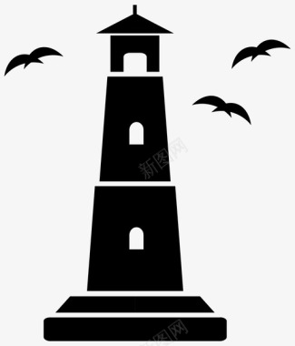 灯塔方向海洋图标图标