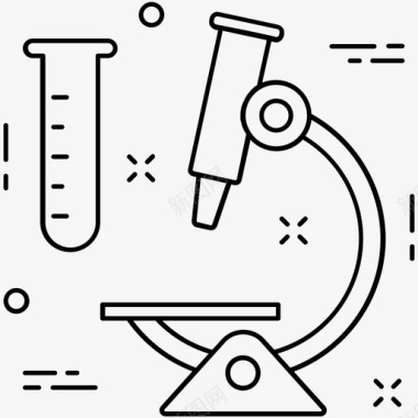 研究实验室研究实验室测试显微镜图标图标