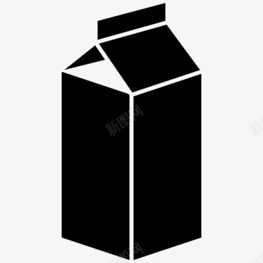 牛奶盒奶牛奶制品图标图标