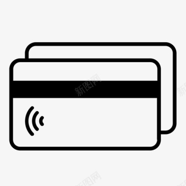 nfc卡支付通信用卡借记卡图标图标