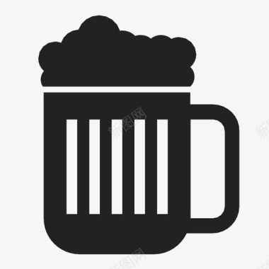 比利时啤酒杯啤酒新年快乐马克杯图标图标