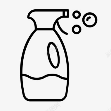喷雾瓶清洁剂清洁用品图标图标