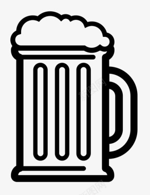 冰爽啤酒啤酒杯图标图标