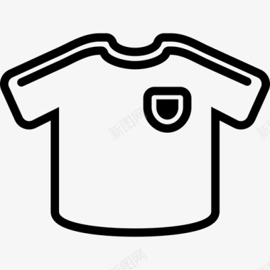 白色足球运动T恤运动型踢足球图标图标