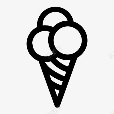 冰淇淋筒糖果食物图标图标
