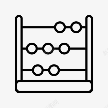 算盘矢量图算盘计算教育图标图标