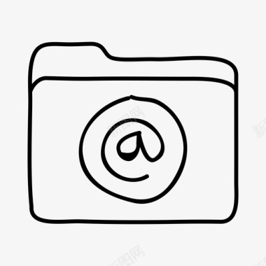 电子邮件客户端文件夹电子邮件文件夹手绘文件夹图标图标