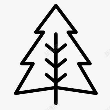 松树圣诞节树叶图标图标