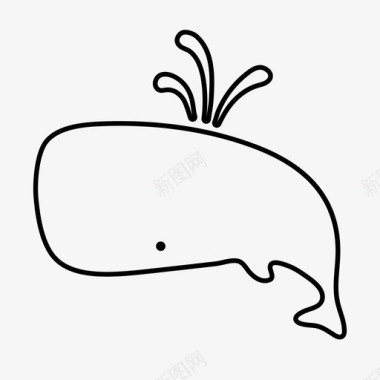 可回收物鲸鱼白鲸鲸目动物图标图标