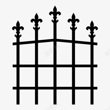 铁门栅栏钉子图标图标