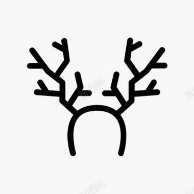 驯鹿头带圣诞节装扮图标图标