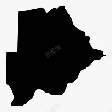 非洲拼图地图博茨瓦纳非洲哈博罗内图标图标