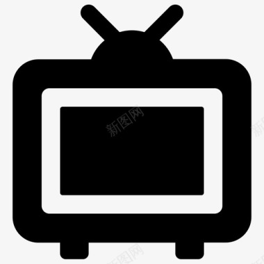 电视电视屏幕电视机图标图标