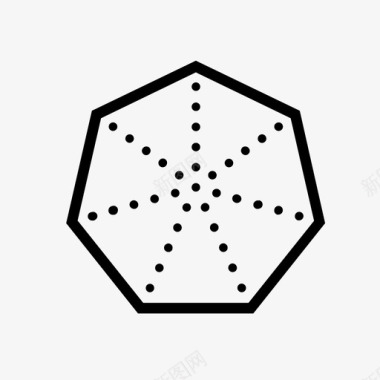 白色多边形形状几何多边形图标图标