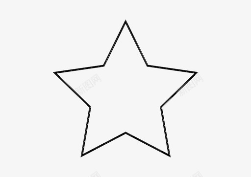 五梅子星星尖的五个头的图标图标