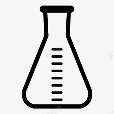 实验室实验锥形烧瓶化学实验图标图标