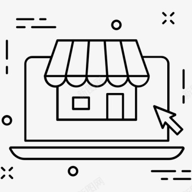 网上商店市场购物网站图标图标
