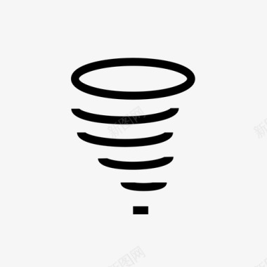 自然公园龙卷风旋风漏斗图标图标