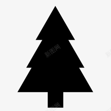 松树圣诞节常青树图标图标