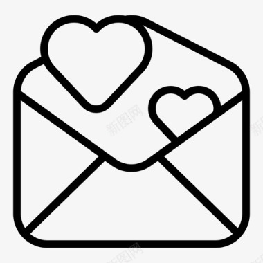 情人节的情书情书邮件留言图标图标