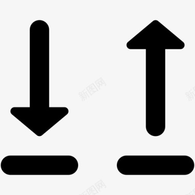 字体镂空上下箭头方向图标图标