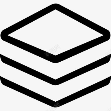 注释堆栈立方体大尺寸线线性图标图标