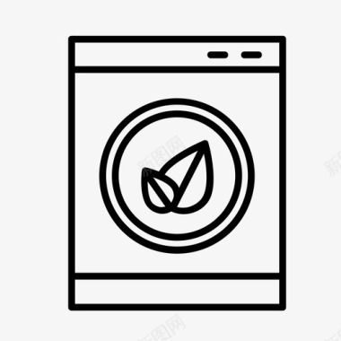 绿色能源图标生态洗衣机绿色能源洗衣机图标图标