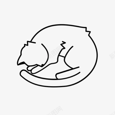 禅猫圆圈放松图标图标
