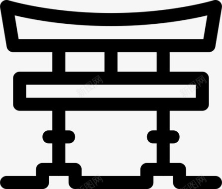 世界旅游日神道寺门亚洲日本图标图标