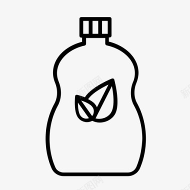 有机洗涤剂清洁剂环保型图标图标