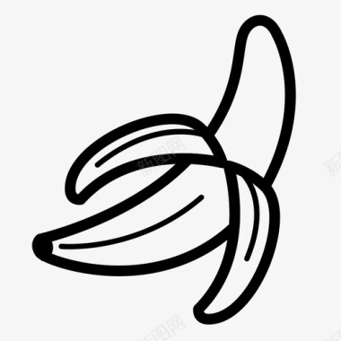 去皮香蕉美食家水果图标图标