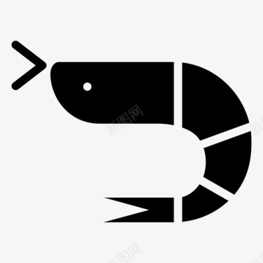 虾小龙虾海产图标图标