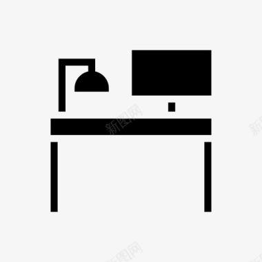 办公桌装修家具图标图标