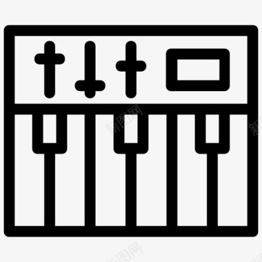 键盘钢琴键电子钢琴音乐键盘图标图标
